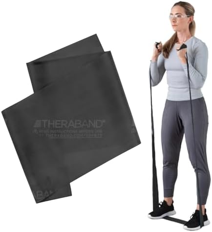 THERABAND Professional Resistance Band, Black Level 5 Special Heavy, 5 ft