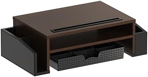 Simple Houseware Desk Monitor Stand Riser w/ Adjustable Tray, Espresso