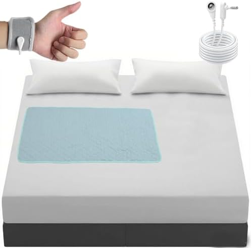 Conductive Metal Fabric Grounding Mat Set with Grounding Wristband and 15ft Cord for Bed/Desk/Floor/Feet - Machine Washable, Healthy Material to Improve Sleep and Wellness