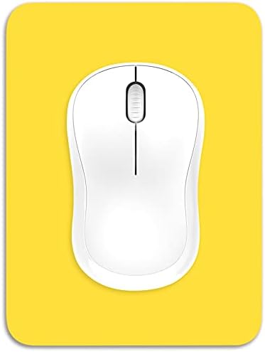 Dapesuom Small Mouse Pad, 6 x 8 Inch Thick Rubber Premium-Textured Non-Slip Portable & Washable Mini Mouse Mat for Women Men Wireless Laptops Keyboard Tray Gaming Work Computer Office Travel, Yellow