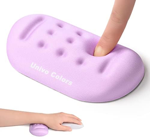 UnivoColors Upgraded Massage Bead Wrist Rest for Mouse, Wrist Ergonomic Support, Made of Soft Memory Foam Gel, High Comfort Wrist Pad for Laptop, Computer, Office, Lavender Purple Wrist Cushion,N