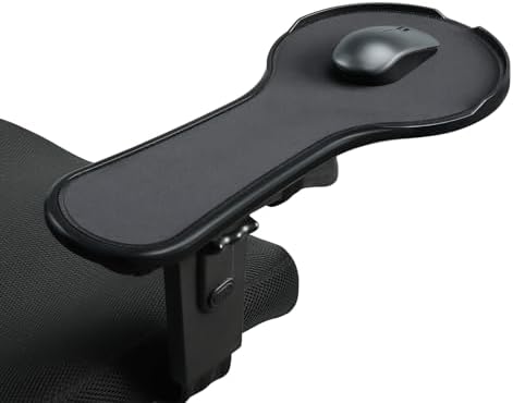 Ergonomic Adjustable Arm Rest Mouse pad for Chair, Strap Fastener