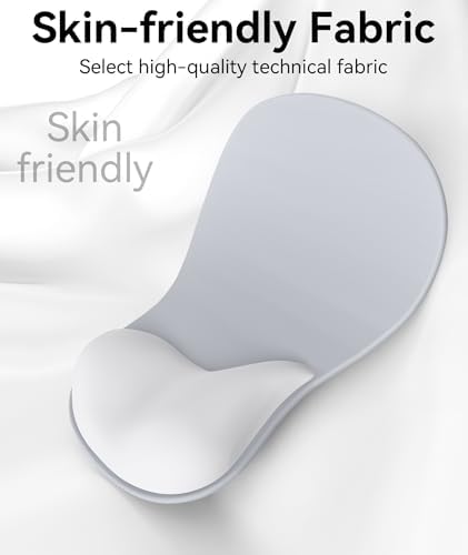 eulps Mouse Pad with Gel Wrist Rest, Ergonomic Comfortable Computer Wrist Support for Laptop, Pain Relief Mousepad with Non-Slip PU Base for Office & Home (Grey)