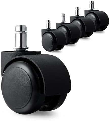2" Office Chair Caster Wheels, 99% Universal Fit, Quiet Replacement 5 Pack