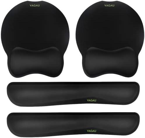 VAGAU Premium Keyboard Wrist Rest and Mouse Pad Wrist Support for 2 Pack