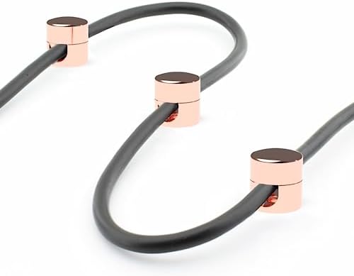 ICONIT Cable Anchors for Desk Organization | Premium Aluminum Cord Organizers | Charger + Cable Management Clips for Home & Office | Stylish, Sturdy, & Functional | (3 Pack) (Copper)