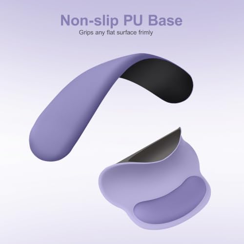 MOSISO Wrist Rest Support for Mouse Pad&Keyboard Set, Lavender Purple