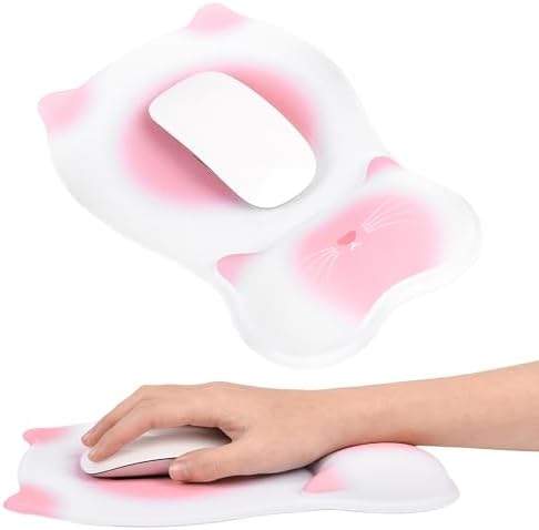 Ergonomic Mouse Pad with Wrist Rest,Cute Memory Foam Mousepad Wrist Support