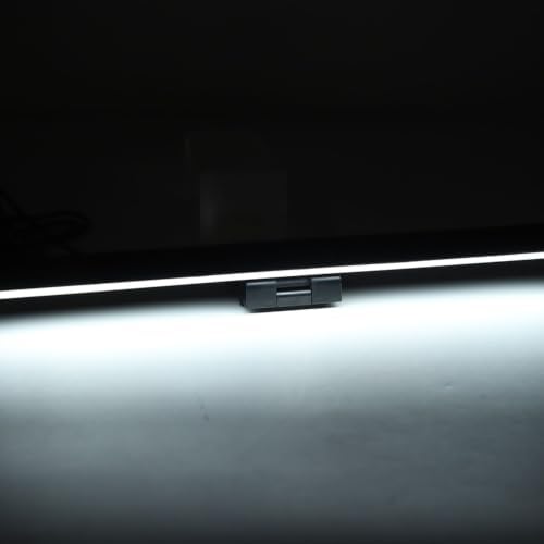 Laptop Monitor Lamp, Black LED Computer Monitor Light Bar, Anti Blue Light Clip-On ABS Screen Lamp, 13 x 0.6 in
