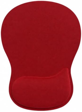 Mouse Pad with Wrist Rest Ergonomic Memory Foam Support, Non-Slip Rubber Base, Comfortable Typing Cushion for Home Office Computer Laptop, Red