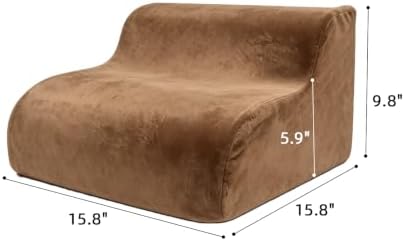 Foot Rest for Under Desk at Work,2-Tier Footrest with Handle Brown