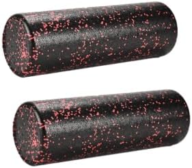 2-Pack 18" x 6" high Density Foam Rollers for self-Massage, Stretching, Muscle Recovery. Firm Speckled Foam, Easy to Clean. Compact Size for Home or Gym.