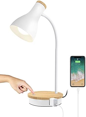 LALISU Metal Desk Lamp Wireless Charging Table Lamp Touch Reading Lights