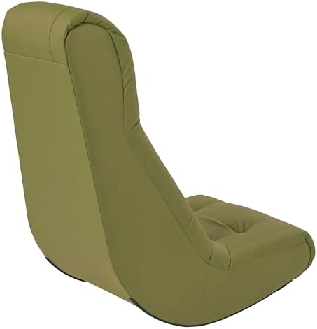 FDP Tufted Floor Rocker for Kids, Teens and Adults Comfortable, Ergonomic Chair for Reading, Playing Video Games, or Watching TV - Fern Gray, 10488-FG