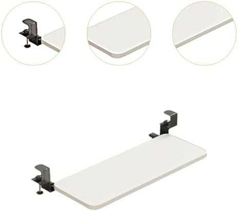 Desk Extend Tray Shelf Board Ergonomic Table Mount Portable Home Office Wrist Support Arm Rest Expansion Keyboard Platform- 50cmx20cmx1.2cm