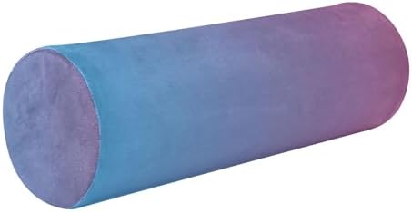 Round Bolster Pillow Cervical Neck Roll Pillow Round Pillows Decorative Throw Pillows Cylinder Cover Neck Support Pillow Blue Gradient Design