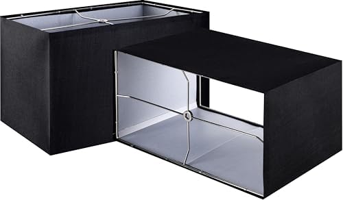 GO&SO Black Rectangular Lamp Shades Set of 2 Medium,14"L×8"W×9"H Shade Deco