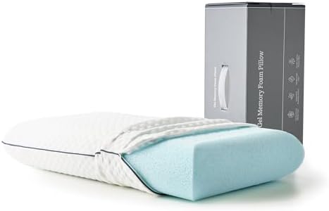Weekender Cooling Gel Memory Foam Pillow for Sleeping – Queen Size, Ventilated Cooling Pillow for Side & Back Sleepers, Neck & Shoulder Support, Medium Firm, Washable Cover