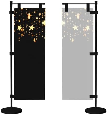 black gold stars Deluxe Desk Flag Set, 12 x 4 Inch Miniature Table Flag with 14" Pole & Stand Base
