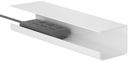 Under Desk Cable Management, Cable Management Tray Clamp Mount Organizer Wire Tray for Home Office Standing Desk (White)