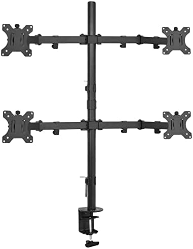 VIVO Quad 13 to 30 inch LCD Monitor Desk Mount | Adjustable 4 Screen Stand