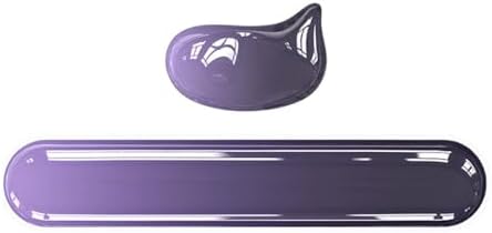 Clear Gel Keyboard Wrist Rest with Mouse Pad Wrist Support, Ergonomic Wrist Rest for Computer Keyboard and Mouse, Non-Slip Cooling Keyboard Pad for Office, Gaming & Laptop (Purple)