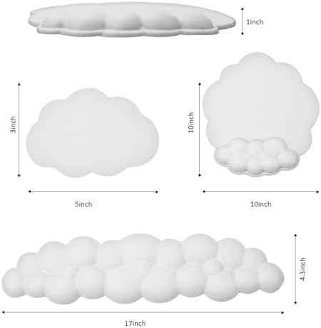 Cloud Wrist Rest Mouse Pad & Keyboard Wrist Support Set for Home & Office