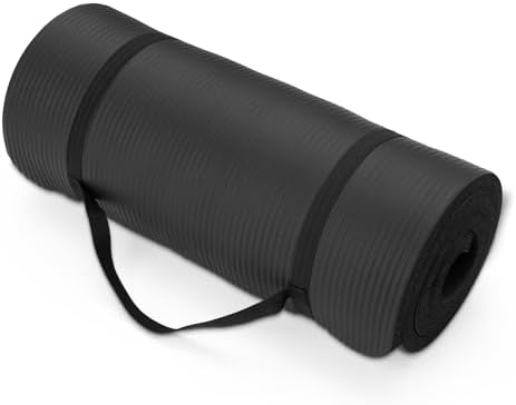 Amazon Basics Extra Thick Exercise Yoga Mat with Carrying Strap