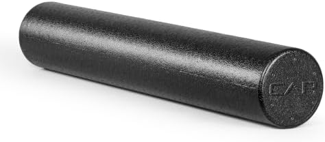 CAP 36-Inch Firm High-Density Foam Roller, Exercise & Recovery Massage, Black