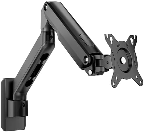 monTEK Single Monitor Wall Mount, Wobble-Free Spring, 17–32" Full Motion
