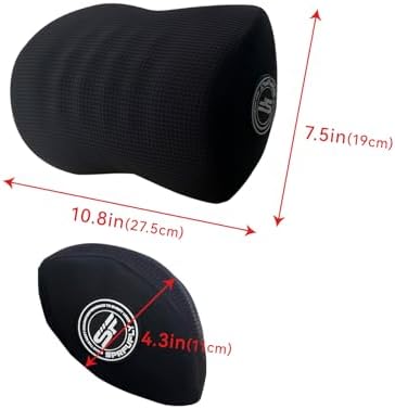 SPRFUFLY Car Headrest Pillow 2 Pack, Headrest Pillow with Adjustable Strap
