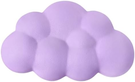 Cloud Wrist Rest Cushion for Mouse Ergonomic Soft PU Leather Memory Foam Wrist Pain Relief Mouse Wrist Support Pad with Anti-Skid Base for Office School Home Laptop & Computer Mouse (Purple)