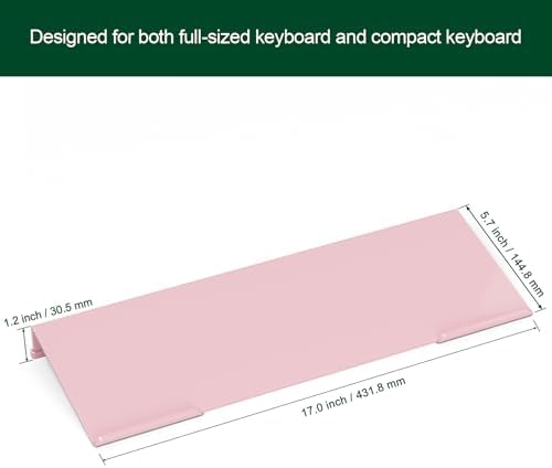 Computer Keyboard Stand Holder - Ergonomic Acrylic Keyboard Stand for Desktop Comfortable Keyboard Tray Riser with Silicone Anti-Slip Strip for Home School Office Desk Accessory, Lightpink