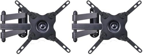 VideoSecu TV Wall Mount Monitor Bracket with Full Motion Articulating Tilt Arm 15" Extension for Most 27" 30" 32" 35" 37" 39" 40" LCD LED TVs with VESA 200x200 ML14B WS2 (Pack of 2)