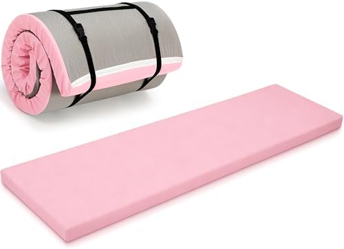 Lyrow 2 Inch Thick Yoga Mat 72x24 with Carry Strap Foam