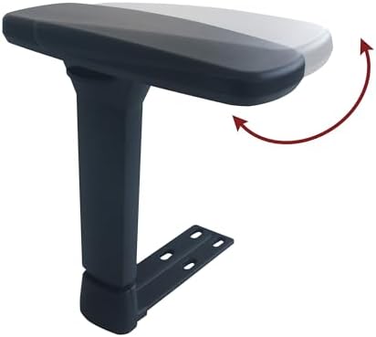 Height Adjustable Chair Armrest Pair, Gaming Boss Chair Arms Set Replacement,Black (3D)
