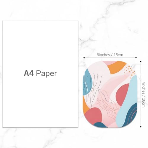 Small Mouse Pad, 6 x 7 Inch, Oval Mini Mouse Pad with Non-Slip Rubber Base for Laptop Wireless Mouse Keyboard Tray Mousepad, Color Abstract