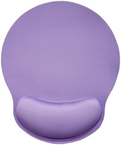 Mouse Pad with Wrist Support, Ergonomic Mouse Pad with Memory Foam Wrist Rest Cushion, Non-Slip Rubber Base Gaming Mice Pad for Home Office Computer Laptop, Purple