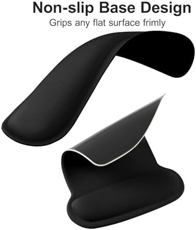MOSISO Wrist Rest Support for Mouse Pad & Keyboard Set, Black