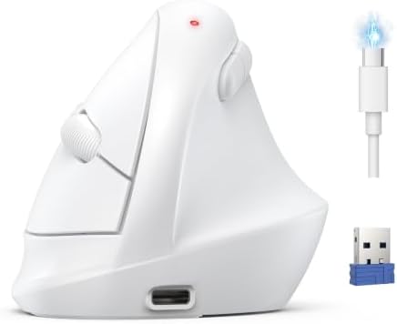TECKNET Ergonomic Mouse, BT5.3/2.4G, Silent Wireless Vertical, Rechargeable