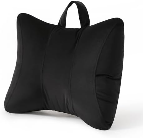 Lumbar Pillow for Car Seat and Office Chair, Classic Black