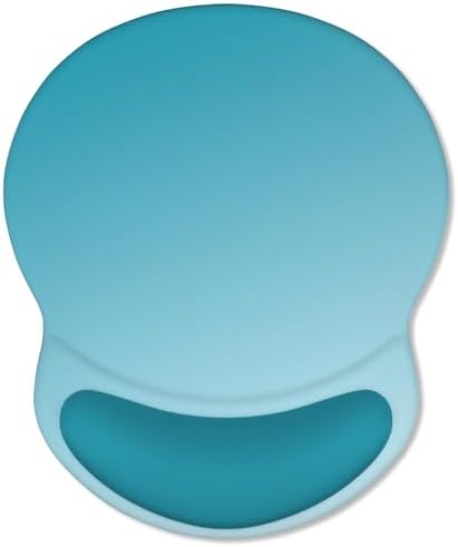 ITNRSIIET Ergonomic Mouse Pad with Comfort Gel Wrist Rest, Non-Slip PU Base, Smooth Textured Surface, Reduces Hand Fatigue & Wrist Pain, 8.7 x 7.2 Inch for Office Gaming Home, Blue