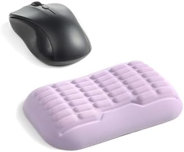 UnivoColors Ergonomic Mouse Wrist Rest,Latest 3.0 Wave Curve Design,High-Resilience Memory Foam Non-Slip Base,Reduces Wrist Fatigue,Ideal for Office Gaming & Long Hours of Use(Lavender)