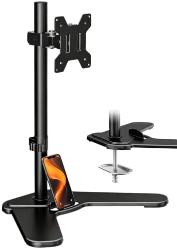 Suptek Single Monitor Mount, Adjustable Monitor Desk Mount for Fully Adjustable Stand 1 / Single Screen up to 32 inches (ML97401SEY)