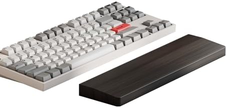 Wooden Wrist Rest, 11.8-inch Length and 22mm Thickness for Small Keyboard, Bamboo Wood Palm Rest, Ergonomic Design for Mechanical Gaming Keyboard