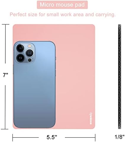 2 Pack Pink Mini Mouse Pad Small Size, Portable Mousepad for Home Office