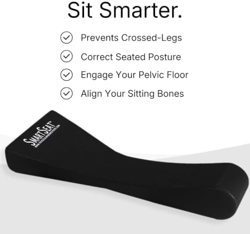 SmartSeat Posture Corrector Cushion with Wedges, Leg Crossing Prevention Ergonomic Seat for Back Pain Relief & Spinal Alignment Tailbone, Coccyx, Sciatica Pain, Improves Posture, Circulation & Comfort, Portable Wedge for  Car, Home, Desk, Office Outdoo...