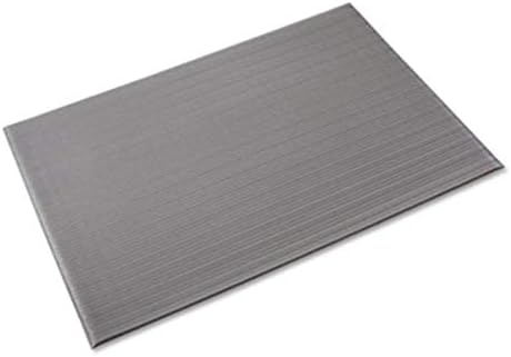Crown Ribbed Anti-Fatigue Vinyl Mat, 27" by 36", Gray