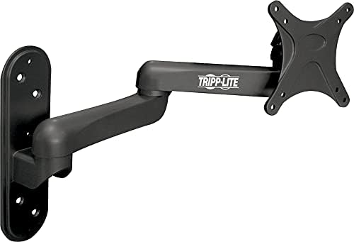 Tripp Lite Swivel/Tilt Wall Mount with Arm for 13" to 27" TVs, Monitors, Flat Screens, LED, Plasma or LCD Displays (DWM1327SE) Black