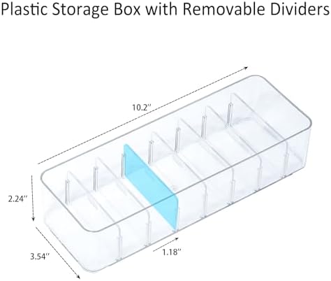 Clear Cable Cord Organizer Box for Desk Drawer, Plastic